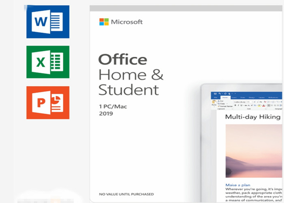 Casa de Microsoft Office da versão da transferência de Digitas e estudante 2019 1pcs para o PC