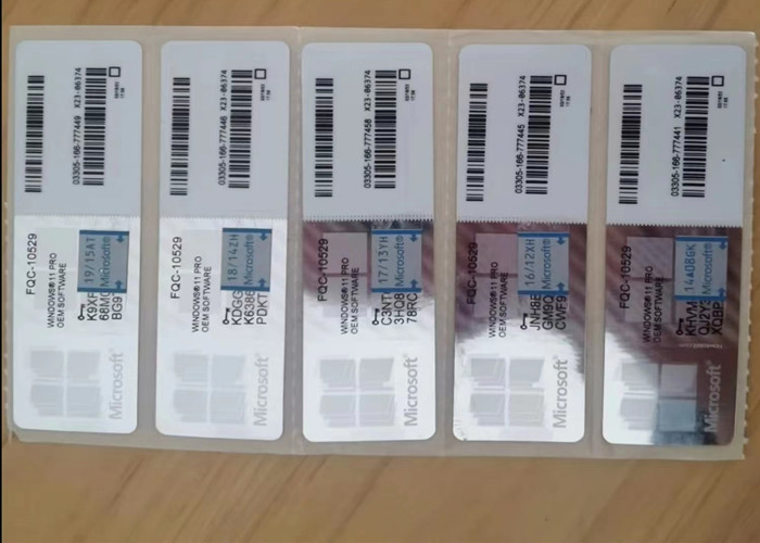 1,0 gigahertz Microsoft vermelho ganham 11 da etiqueta chave da licença do pro/casa OEM ativação em linha global
