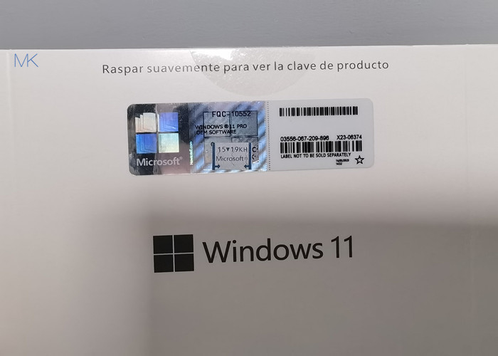 pacote completo profissional de Microsoft Windows 11 Dvd da versão 22H2 com dados espanhóis da instalação
