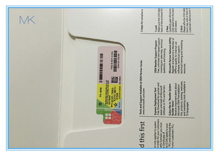 Licença padrão selada nova do processador central do bocado 2 do OEM R2 64 do servidor 2012 de Microsoft & DVD 512MB