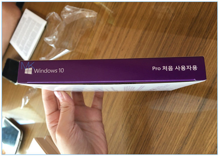 A pro caixa varejo de MS Windows 10 fecha o bocado 32 ou 64 com coreano de USB da etiqueta