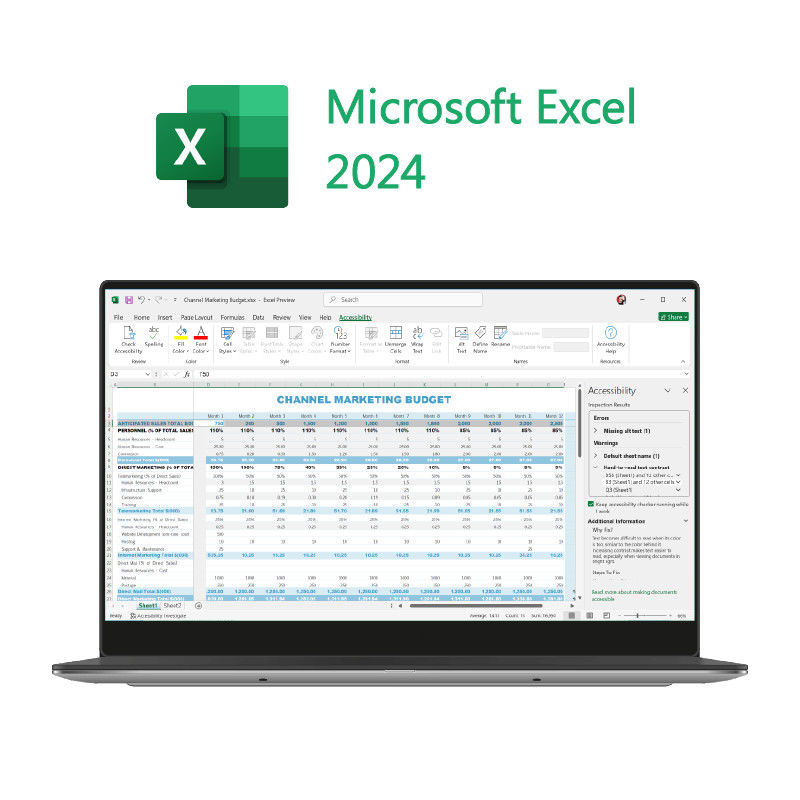 Microsoft Office 2024 PC/Mac Bind para Domicílio e Empresas Leve seu trabalho ao próximo nível