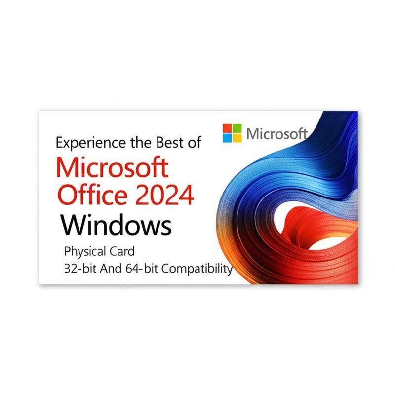 Experimente o melhor do Microsoft Office 2024 para Windows Cartão físico Compatibilidade de 32 bits e 64 bits