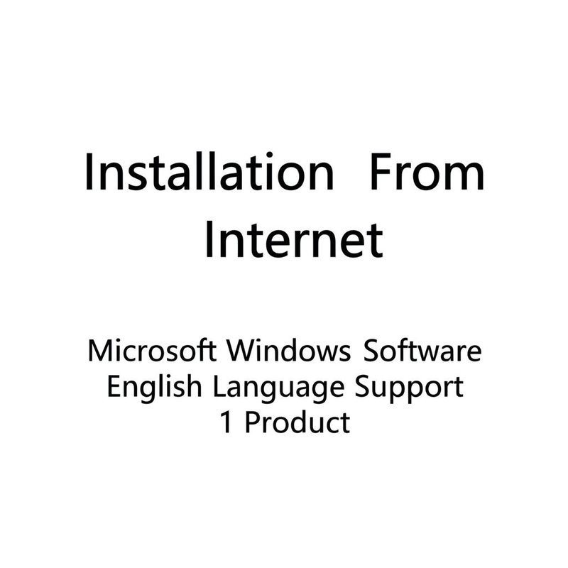 Installation From Internet Microsoft Windows Software English Language Support 1 Product