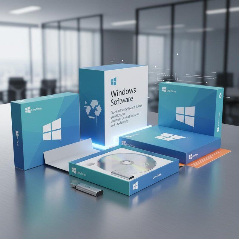 Uso vitalício de software Microsoft Windows, pacotes de software Office, soluções para operações empresariais e produtividade