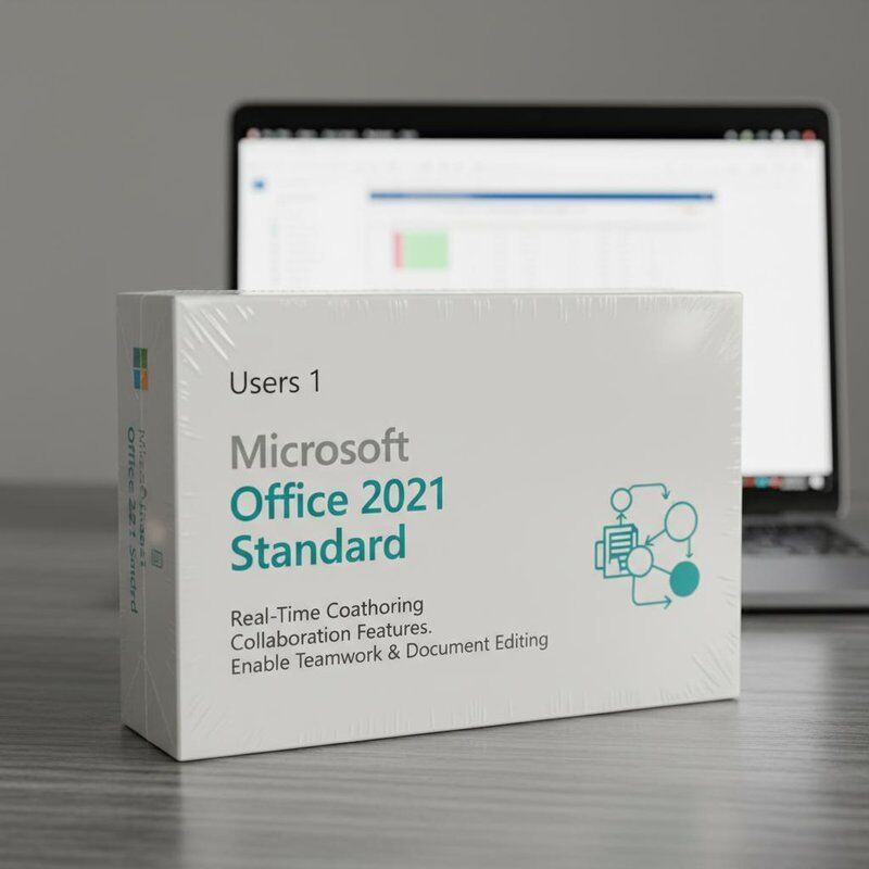 Usuários 1 Microsoft Office 2021 Standard equipado com recursos de coautoria em tempo real que permitem trabalho em equipe e edição de documentos