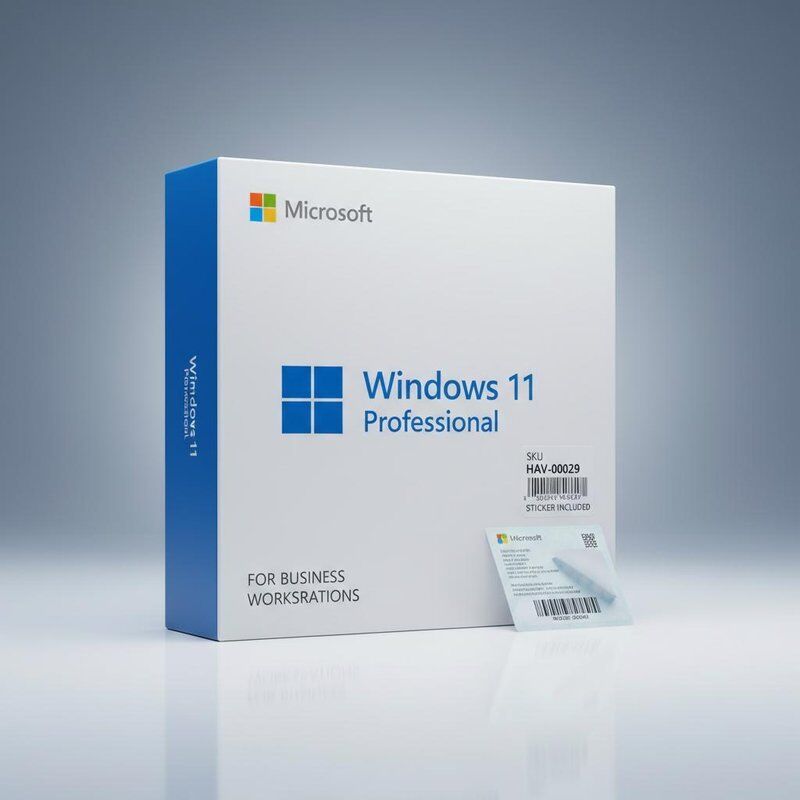 Display 800x600 Microsoft Windows 11 Professional Sku HAV-00029 Solução de software para estações de trabalho empresariais